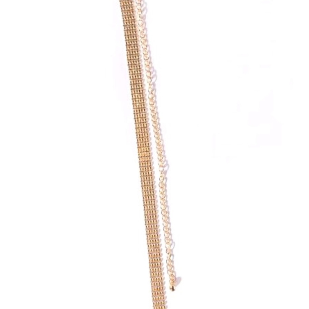 Callie Slim Thick Rhinestone Gold Chain Belt - Picture 3 of 4